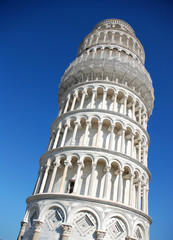 Famous leaning Pisa tower, Italy