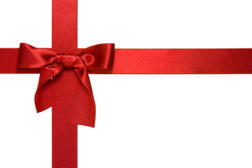red cross ribbon with bow isolated