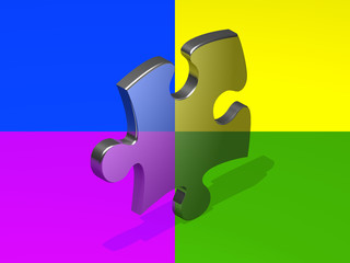 Serie3D - puzzle 4 couleurs (#6)