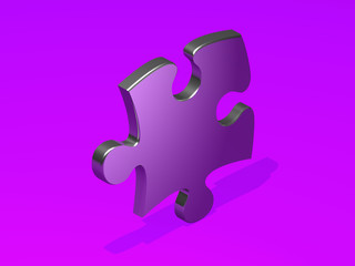 Serie3D - puzzle fushia (#5)