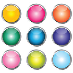 Collection of colored buttons