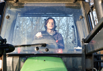 Obraz premium Tractor driver