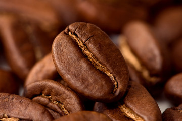 Macro coffee beans