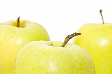 plano cerrado de manzanas amarillas