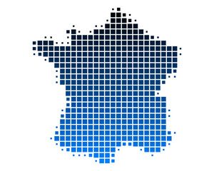 Fototapeta premium Karte von Frankreich