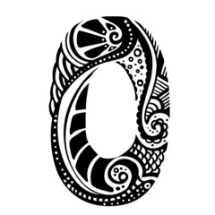 number ornament - 0 -