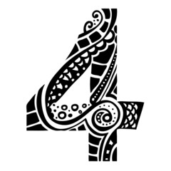number ornament - 4 -