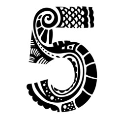 number ornament - 5 -