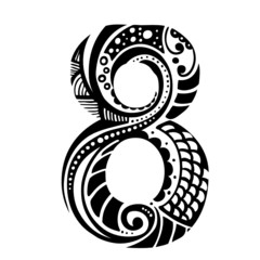 number ornament - 8 -