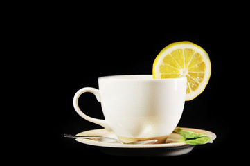 cup of tea with lemon