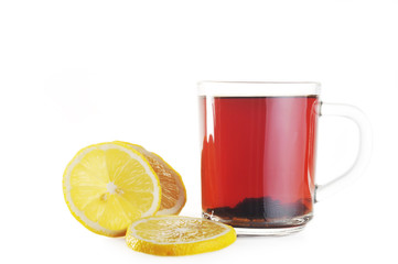 cup of tea and  lemon