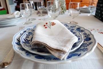 table setting, napkin