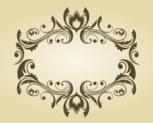 Vintage frame in victorian style