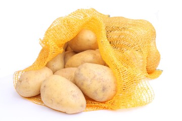 Potatoes in net / 土豆 - obrazy, fototapety, plakaty