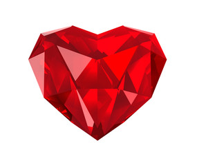 red gem heart