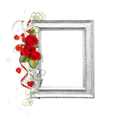 beautiful frame with roses