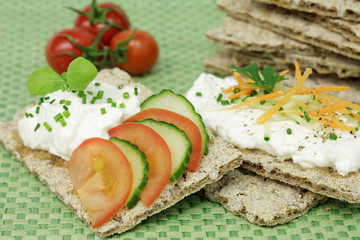 Knäckebrot mit Quark