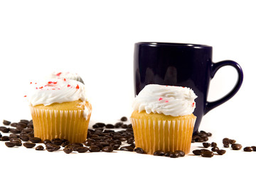 Isolated Coffee Mug with Cupcake