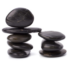 zen stones isolated on white background
