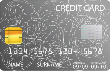 Gray credit card