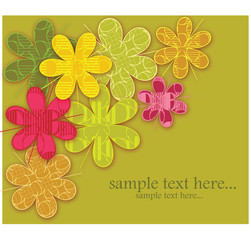 Spring flowers with text