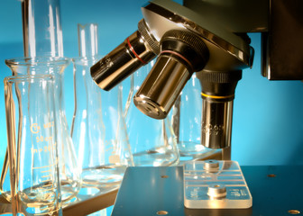 Microscope in the laboratory