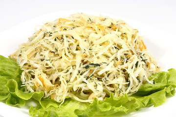 Salad of fresh cabbage swings
