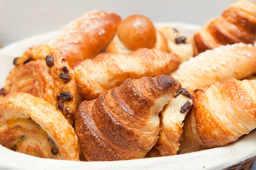 Pain au chocolat,croissants