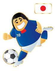 Obraz premium Football mascote Japan