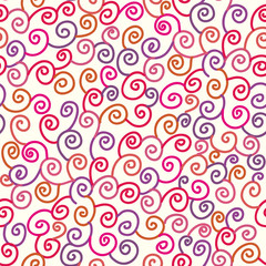 Seamless pattern with bright spirals