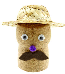Monsieur Champagne, fond blanc