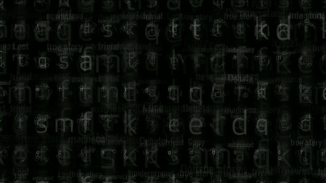 abstract alphabet matrix background