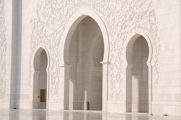 Sheikh Zayed Mosque in Abu Dhabi United Arab Emirates