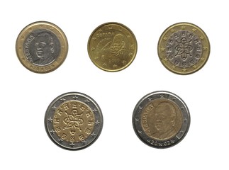 Spain and Portugal, euro coins