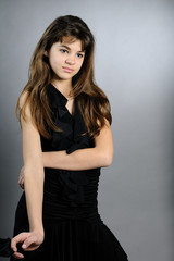 Fototapeta premium happy young european beauty posing