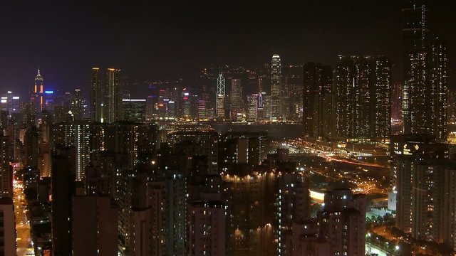 Time lapse Hong Kong at night