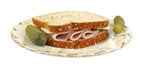 Turkey sandwich with pickles