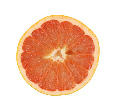 A grapefruit cut in half