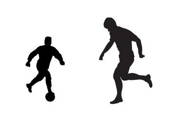 Fototapeta na wymiar Vector illustration of football player's silhouettes