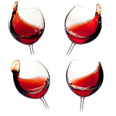 Various wine splashes