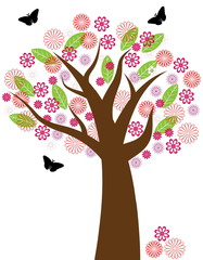 Floral Tree Background