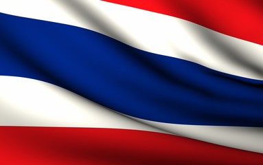 Flying Flag of Thailand | All Countries Collection |