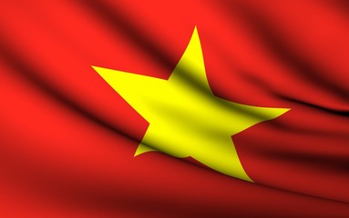 Flying Flag of Vietnam | All Countries Collection |