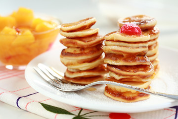 Sweet mini pancakes