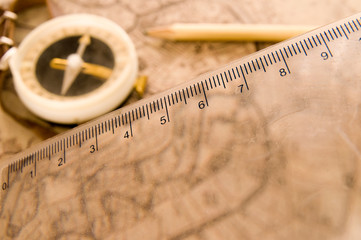 Compass with map