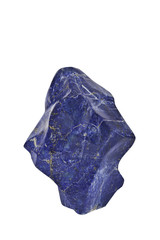 Lapislazuli, isoliert auf wei&szlig;