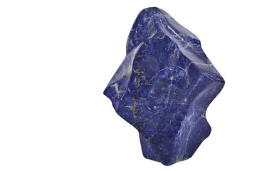 Lapislazuli, isoliert auf weiß