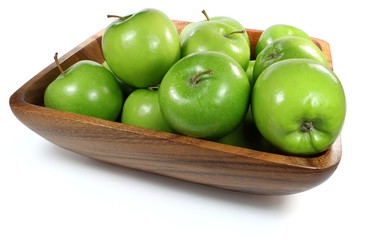 Äpfel in Holzschale