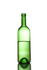 Wine bottle on on a white background