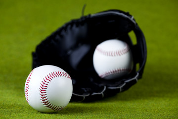 Baseball Glove with Ball